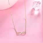 FANCIME "Passion" Infinity Classic 14K Yellow Gold Necklace Full