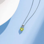 FANCIME Peridot August Gemstone Sterling Silver Necklace Detail