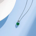 FANCIME Emerald May Gemstone Sterling Silver Necklace Detail