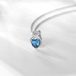 FANCIME "Infinity Heart" Topaz December Gemstone Sterling Silver Necklace Detail