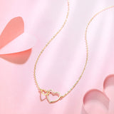 FANCIME Love Heart 14K Yellow Gold Necklace Full