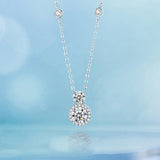 FANCIME "My Boo" Two Stones White CZ Sterling Silver Necklace