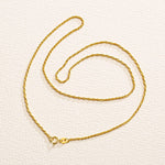 Women's Minimalist Rope Chain in 18k Yellow Gold (1.5mm)