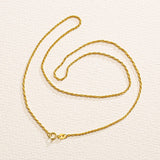 Women's Minimalist Rope Chain in 18k Yellow Gold (1.5mm)