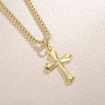 FANCIME Edgy Gothic Cross Sterling Silver Necklace Show