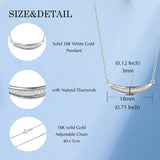 FANCIME Diamond Smile 18k White Gold Necklace Size