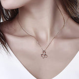 FANCIME “Helena” Flying Butterfly 14K Rose Gold Necklace Model