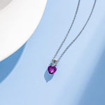  FANCIME Amethyst February Gemstone Sterling Silver Necklace Detail