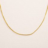 Women's 18k Yellow Gold 0.8mm Palma Wheat Chain 18 inch Necklace