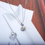 FANCIME "Snow Affection" Dazzling Snowflake 18K White Gold Necklace Detail2