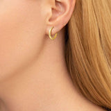 FANCIME Classic Endless 14K Yellow Gold Hoop Earrings Model