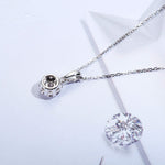 FANCIME "Snow Affection" Dazzling Snowflake 18K White Gold Necklace Back