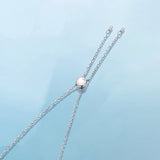 FANCIME "Crystal Blanc" Halo Setting Sterling Silver  Bracelet Chain