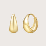 FANCIME Small Tapered 14K Yellow Gold Hoop Earrings Main