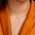 FANCIME "Mini Love" Small Heart 14K Solid Yellow Gold Necklace Show