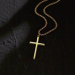 FANCIME Mens Polished Cross 925 Silver Necklace Video