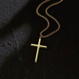 FANCIME Mens Polished Cross 925 Silver Necklace Video