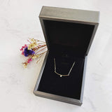 Fanci "Diamond Under Silver Lining" 14K Solid Yellow Gold Necklace Packing