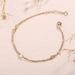 FANCIME Minimalist Design With Cubic Beads 14K Yellow Gold Bracelet Full