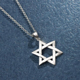 FANCIME Star of David Sterling Silver Necklace Detail2