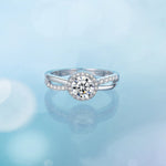 FANCIME "Always Brilliant" Halo Setting Sterling Silver Ring Show