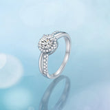 FANCIME "Always Brilliant" Halo Setting Sterling Silver Ring Show