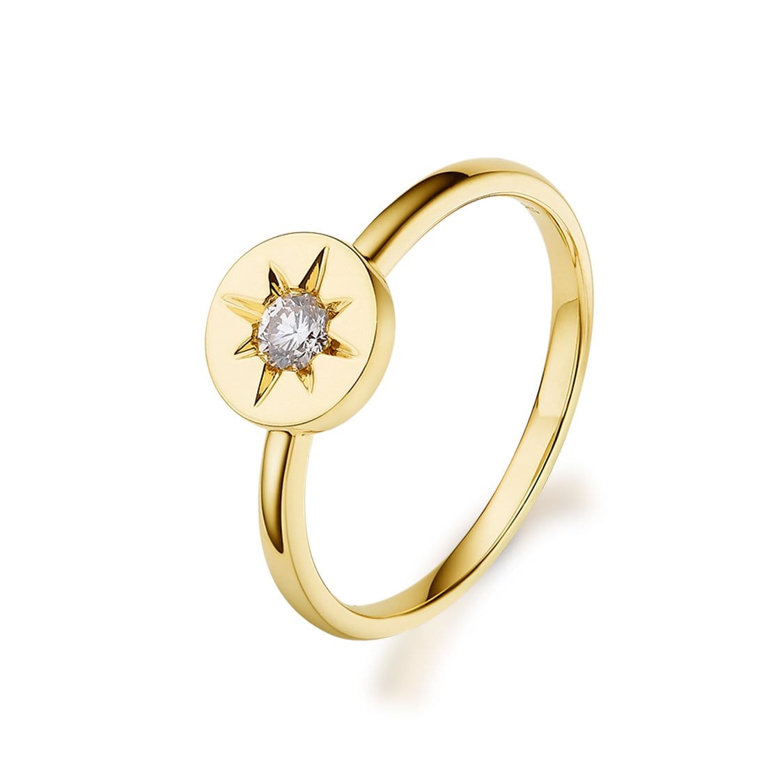 star design celestial symbol 18k yellow gold for women