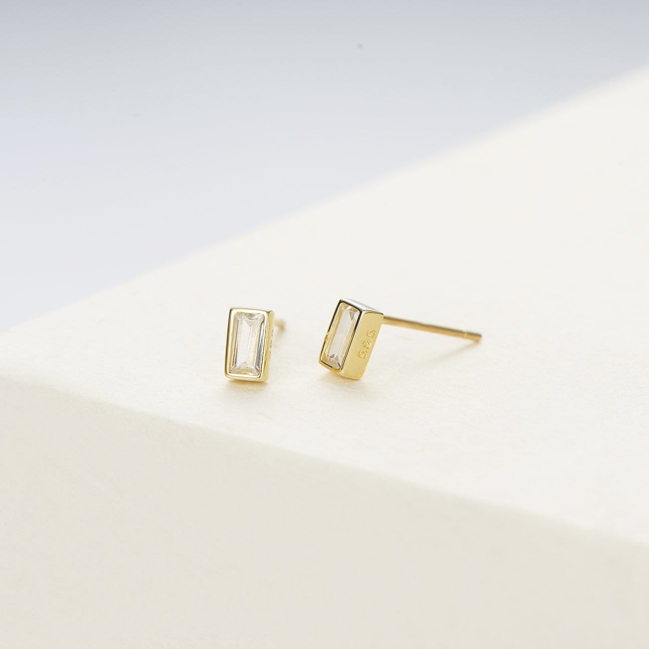 FANCIME Prism 14K Solid Gold Stud Earrings Main