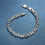 Cable Chain Bracelet for Men in 925 Sterling Silver