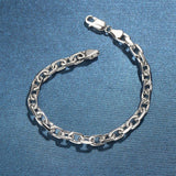Cable Chain Bracelet for Men in 925 Sterling Silver