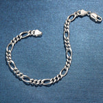 FANCIME Men's Figaro Sterling Silver Bracelet Show