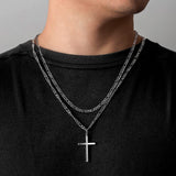 FANCIME High Polished Cross Sterling Silver Necklace Show