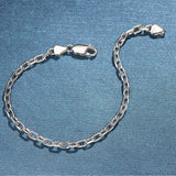 FANCIME Men's Oval Cable Chain Sterling Silver Bracelet Show