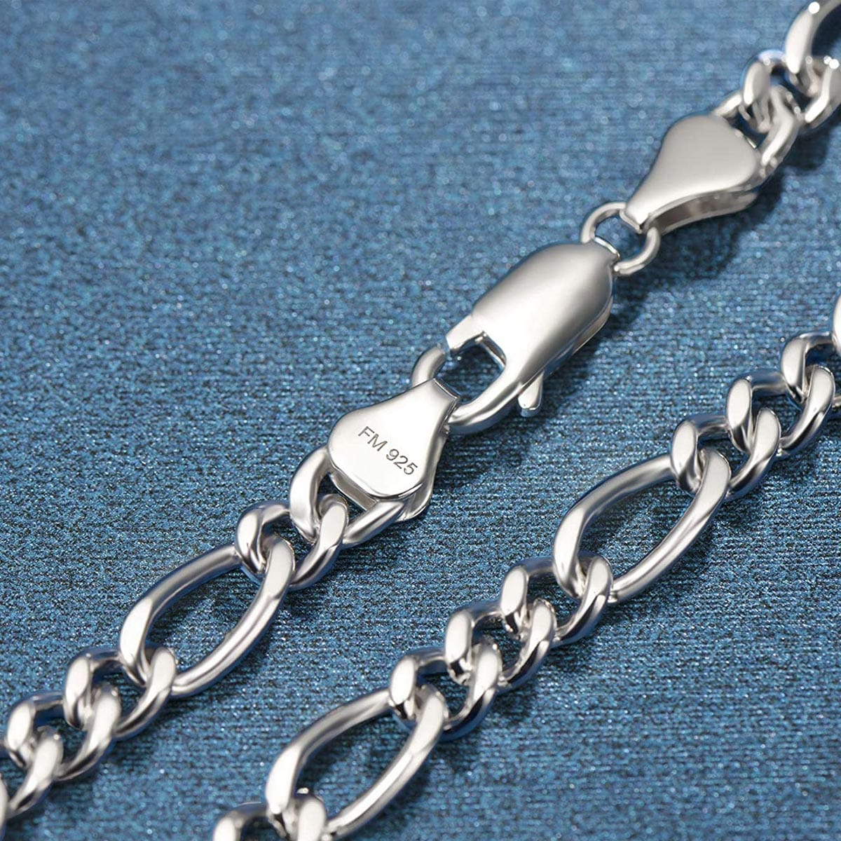 FANCIME Men's Figaro Sterling Silver Bracelet Link