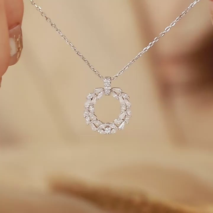 FANCIME "Blessing Power" Sterling Silver Round Circle Necklace Video
