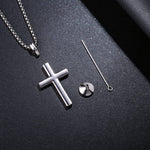 FANCIME Cremation Urn Cross Sterling Silver Necklace Detail2