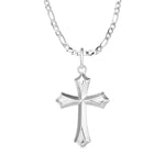FANCIME Edgy Gothic Cross Sterling Silver Necklace Main