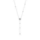 FANCIME "Star Bright" Halo Long Y Sterling Silver Necklace Main