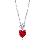 FANCIME Ruby July Gemstone Sterling Silver Necklace Main