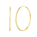 FANCIME Endless Circle 18K Yellow Gold Hoop Earrings Main