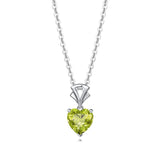 FANCIME Peridot August Gemstone Sterling Silver Necklace Main