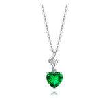 FANCIME May Gemstone Heart Sterling Silver Necklace Main