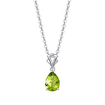FANCIME Peridot August Gemstone Sterling Silver Necklace Main