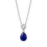 FANCIME Sapphire September Gemstone Sterling Silver Necklace Main
