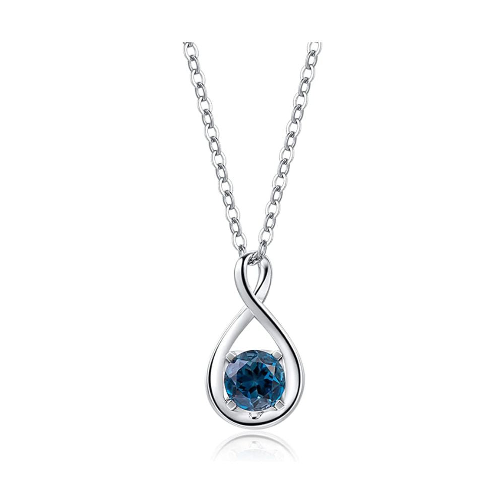 FANCIME "Birthstone" December Gemstone Sterling Silver Necklace Main