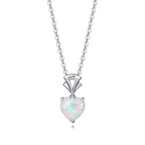 FANCIME Opal October Gemstone Sterling Silver Necklace Main