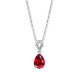 FANCIME Ruby July Gemstone Sterling Silver Necklace Main
