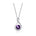 FANCIME Amethyst February Gemstone Sterling Silver Necklace Main