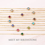 18k solid gold birthstone gift for women