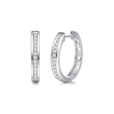 FANCIME Diamond Huggie Hoop 14K White Gold Earrings Main